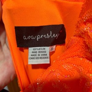 Ava Presley orange prom dress, size 8, absolutely stunning dress